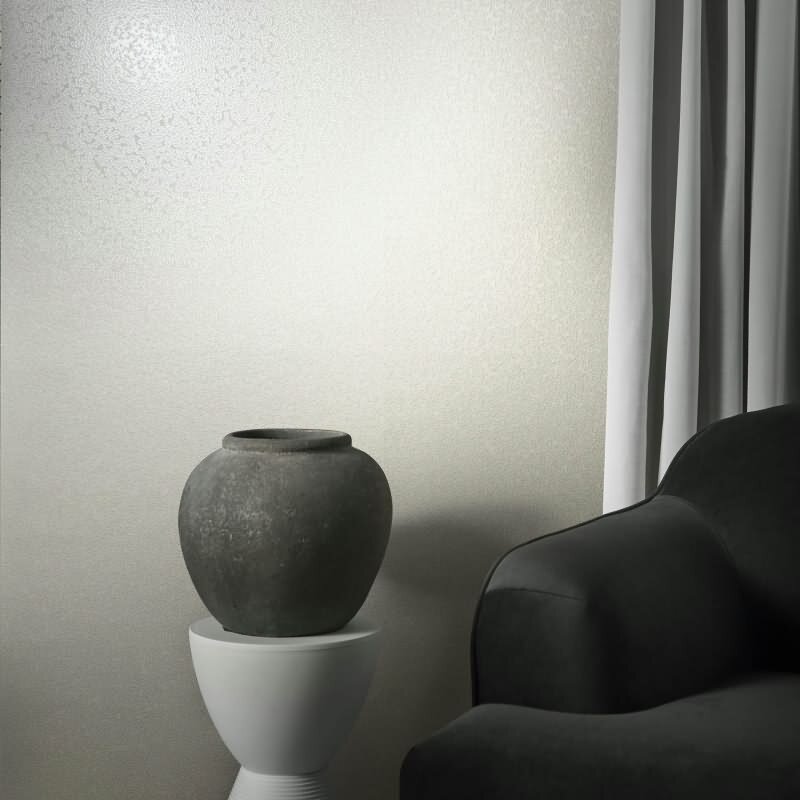 Vliestapete mit glänzendem Hammerschlag Motiv weiß Metalloptik (KG-171532)