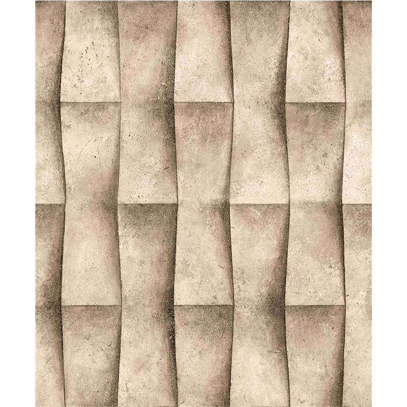 Vliestapete in beige Putzoptik Illusion 3D-Optik Streifen Modern Industrial-Look (KG-171536)