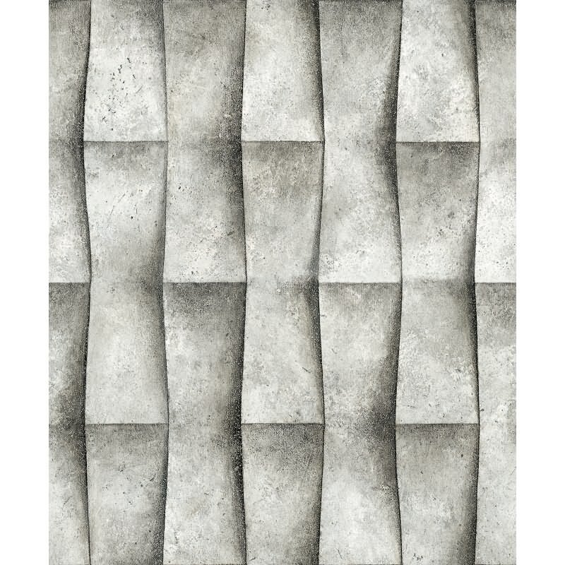 Vliestapete in grau Putzoptik Illusion 3D-Optik Streifen Modern Industrial-Look (KG-171539)