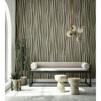 Vliestapete in beige, braun Putzoptik Illusion 3D-Optik...