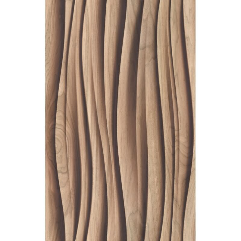 Vliestapete in braun 3D-Effekt Holzoptik Paneel Gewebestruktur Holz Modern (KG-171542)