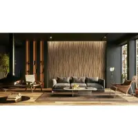 Vliestapete in braun 3D-Effekt Holzoptik Paneel...