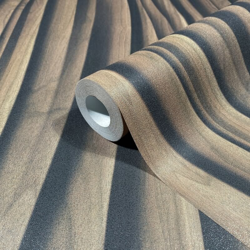 Vliestapete in braun 3D-Effekt Holzoptik Paneel 3D-Optik Modern (KG-171543)