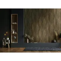 Vliestapete in braun 3D-Effekt Holzoptik Paneel 3D-Optik...