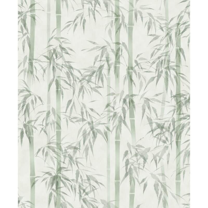 Vliestapete in grün Bambus Blätter Floral Natur (KG-171549)