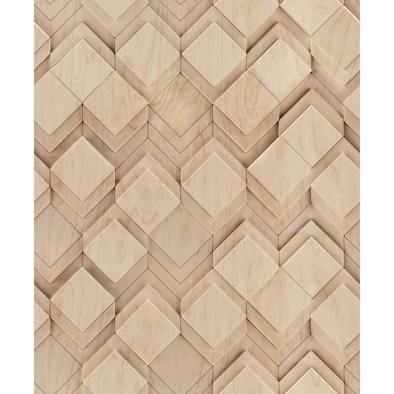 Vliestapete in beige Rauten Illusion 3D-Optik Modern (KG-171550)