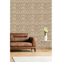 Vliestapete in beige Rauten Illusion 3D-Optik Modern...