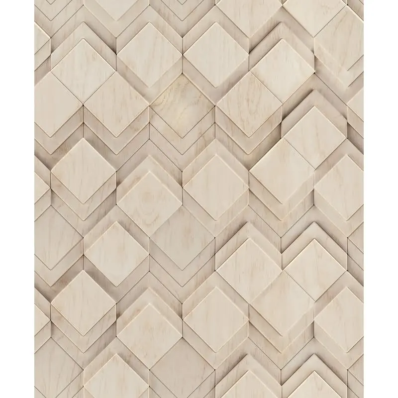 Vliestapete in beige, grau Rauten Illusion 3D-Optik Modern (KG-171552)