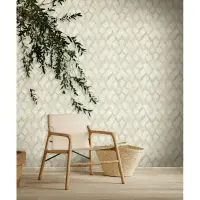 Vliestapete in wei&szlig;, beige Rauten Illusion 3D-Optik...