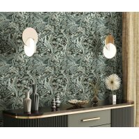 Vliestapete in grün, grau, beige Marmoroptik Stein...