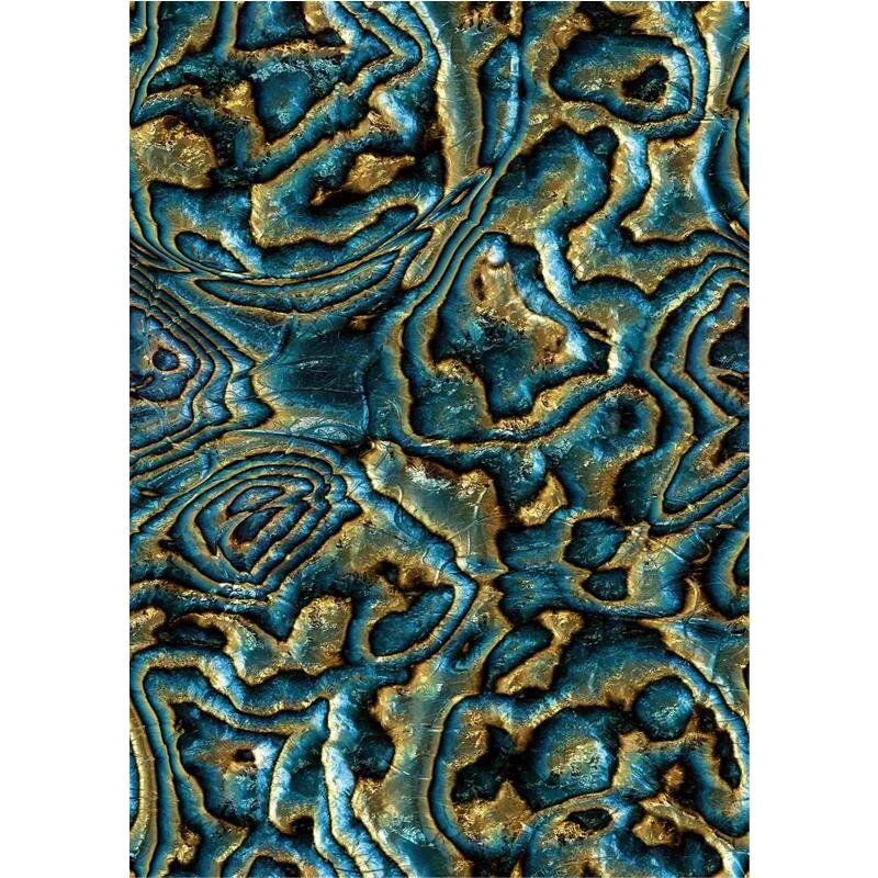 Vliestapete in blau, grün, braun Marmoroptik Stein Grafisch Modern (KG-171564)