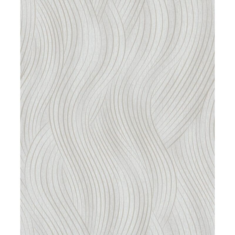 Vliestapete in beige, grau Wellenoptik Struktur Grafisch Modern (KG-171577)