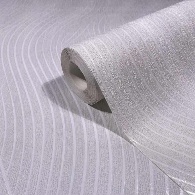 Vliestapete in weiß Wellenoptik Struktur Grafisch Modern (KG-171578)