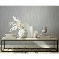 Vliestapete in wei&szlig; Wellenoptik Struktur Grafisch...