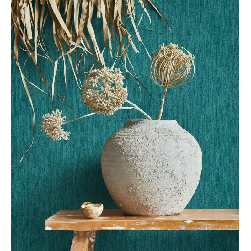 Vliestapete in grün Struktur Uni Modern (KG-171584)