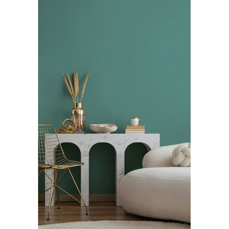 Vliestapete in grün Struktur Uni Modern (KG-171586)