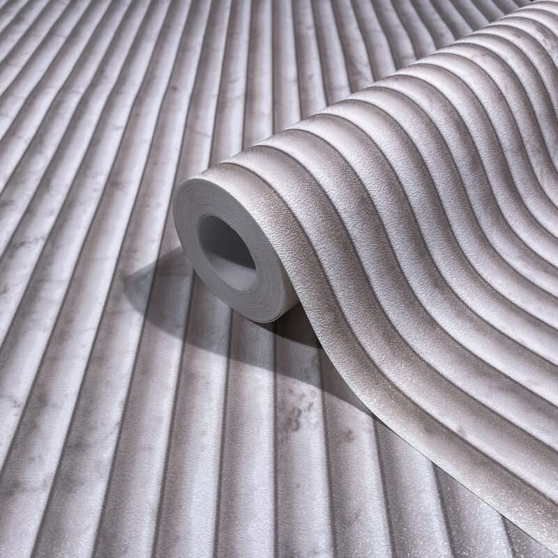 Vliestapete in beige, grau Marmoroptik Stein Paneel Streifen Klassisch (KG-171587)