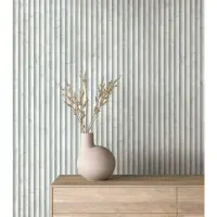 Vliestapete in grau Marmoroptik Stein Paneel Streifen...