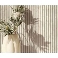 Vliestapete in beige Marmoroptik Stein Paneel Streifen...