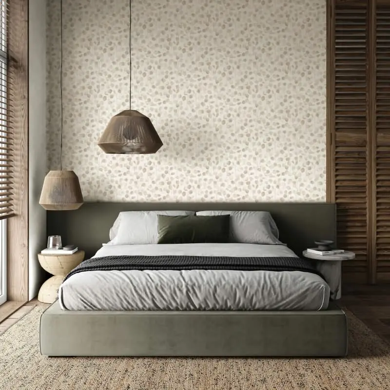 Vliestapete in Grau Blätter Blattoptik Floral Natur für Wohnzimmer Schlafzimmer Küche (KG-171599)