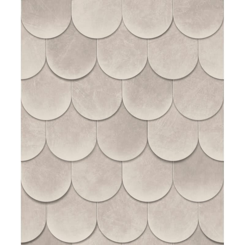 Vliestapete in Grau 3D-Optik Schuppenoptik vintage used look Geometrisch für Wohnzimmer Schlafzimmer Küche (KG-171607)
