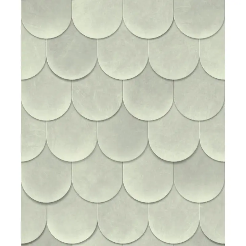 Vliestapete in Grün 3D-Optik Schuppenoptik vintage used look Geometrisch für Wohnzimmer Schlafzimmer Küche (KG-171610)