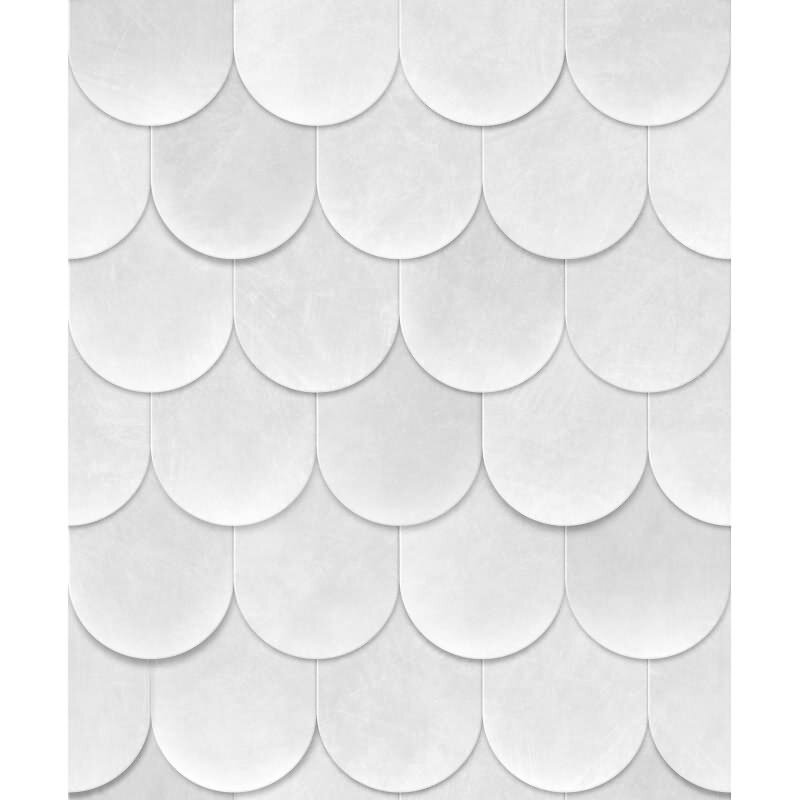 Vliestapete in Grau Blau 3D-Optik Schuppenoptik vintage used look Geometrisch für Wohnzimmer Schlafzimmer Küche (KG-171613)