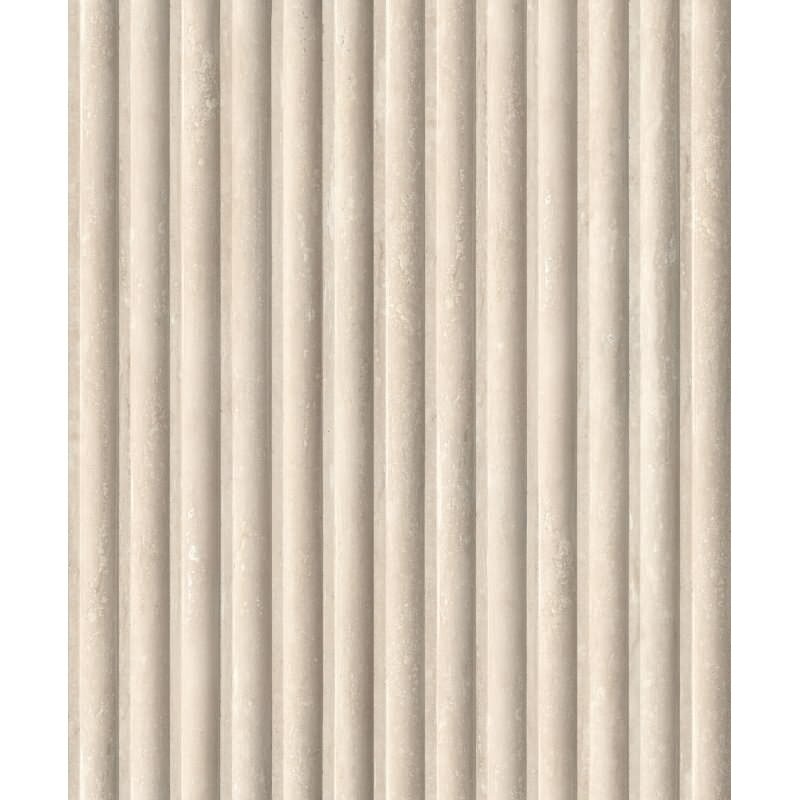 Vliestapete in Grau Beige 3D-Optik Akustikpaneel Optik Holz Streifen Klassisch für Wohnzimmer Schlafzimmer Küche (KG-171620)