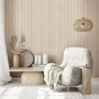 Vliestapete in Grau Beige 3D-Optik Akustikpaneel Optik...