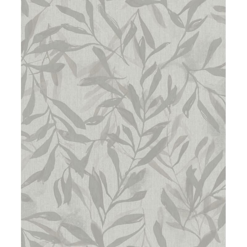 Vliestapete in Beige Grau Blätter Blattoptik Vintage Floral Natur für Wohnzimmer Schlafzimmer Küche (KG-171624)
