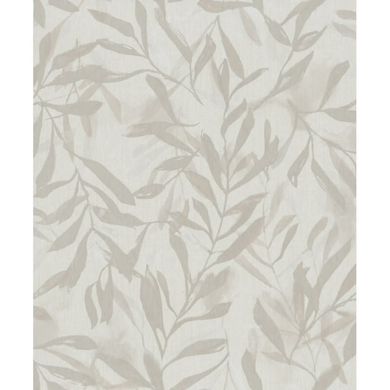 Vliestapete in Beige Blätter Blattoptik Vintage Floral Natur für Wohnzimmer Schlafzimmer Küche (KG-171625)