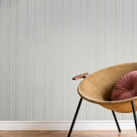 Vliestapete in Weiß Beige Streifen und Linien...