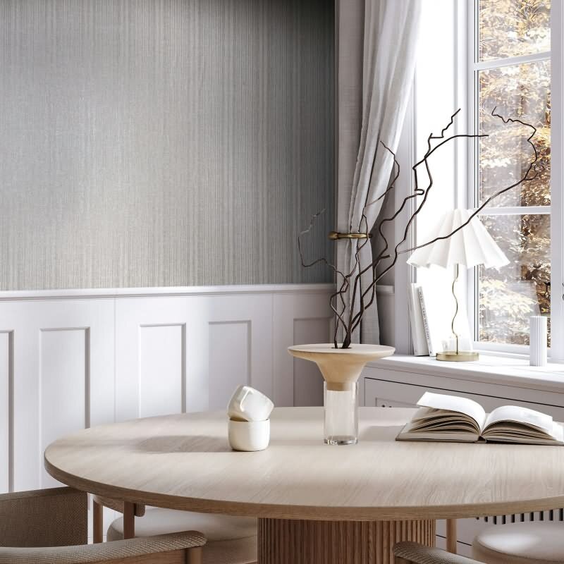 Vliestapete in Grau Streifen und Linien Tapete Streifen Klassisch für Wohnzimmer Schlafzimmer Küche (KG-171628)