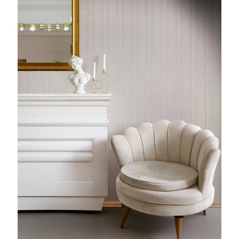 Vliestapete in Beige Streifen und Linien Tapete Streifen Klassisch für Wohnzimmer Schlafzimmer Küche (KG-171630)