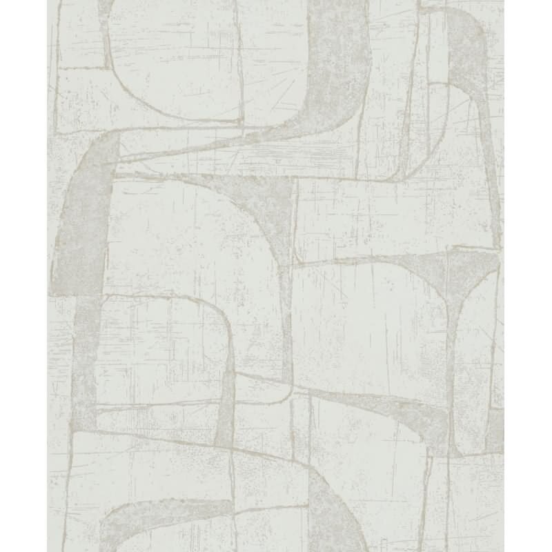 Vliestapete in Beige Glänzend Geometrische Formen Grafisch Modern für Wohnzimmer Schlafzimmer Küche (KG-171634)