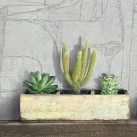 Vliestapete in Grau Gl&auml;nzend Geometrische Formen...