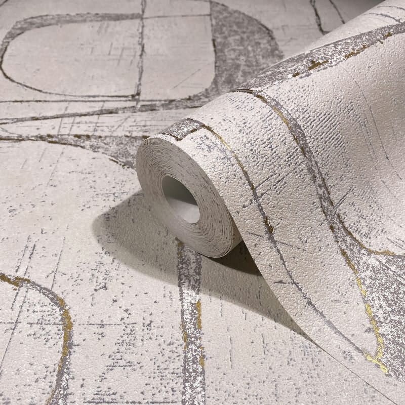 Vliestapete in Beige Glänzend Geometrische Formen Grafisch Modern für Wohnzimmer Schlafzimmer Küche (KG-171637)