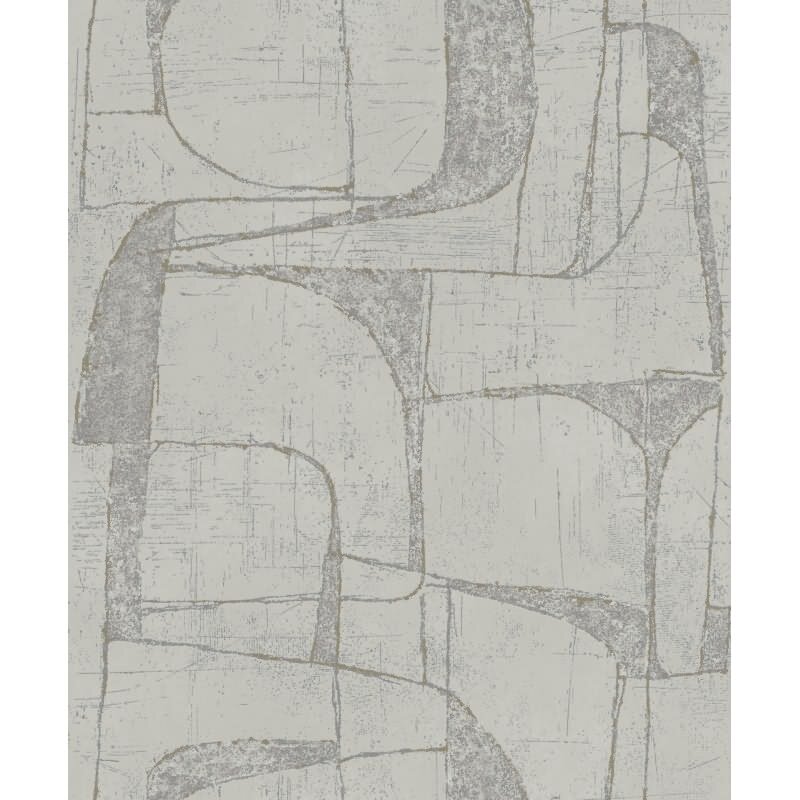 Vliestapete in Beige Glänzend Geometrische Formen Grafisch Modern für Wohnzimmer Schlafzimmer Küche (KG-171637)