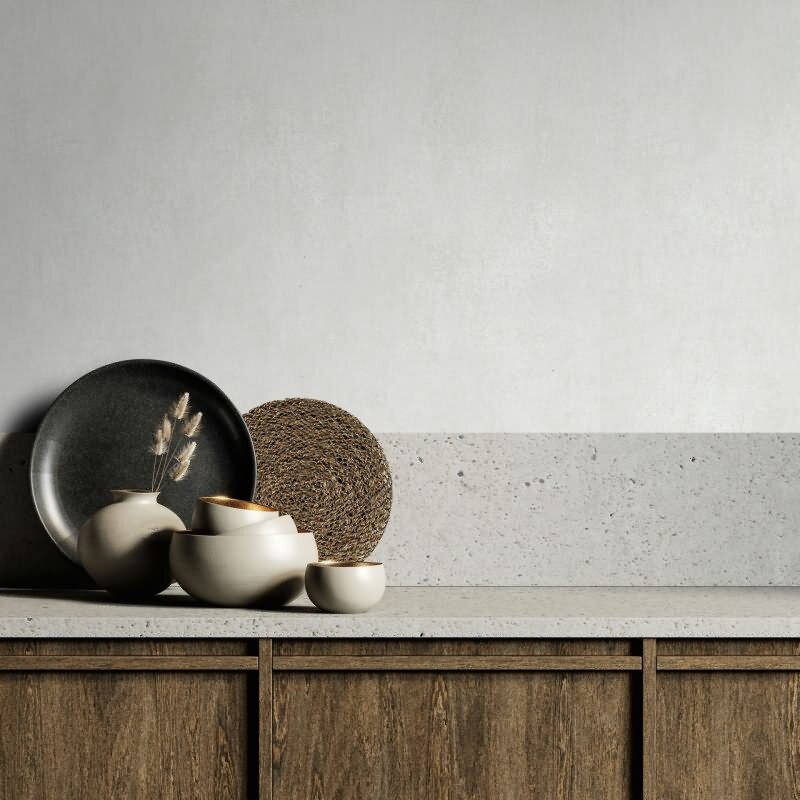 Vliestapete in Grau Betonoptik Used-Look Uni für Wohnzimmer Schlafzimmer Küche (KG-171643)