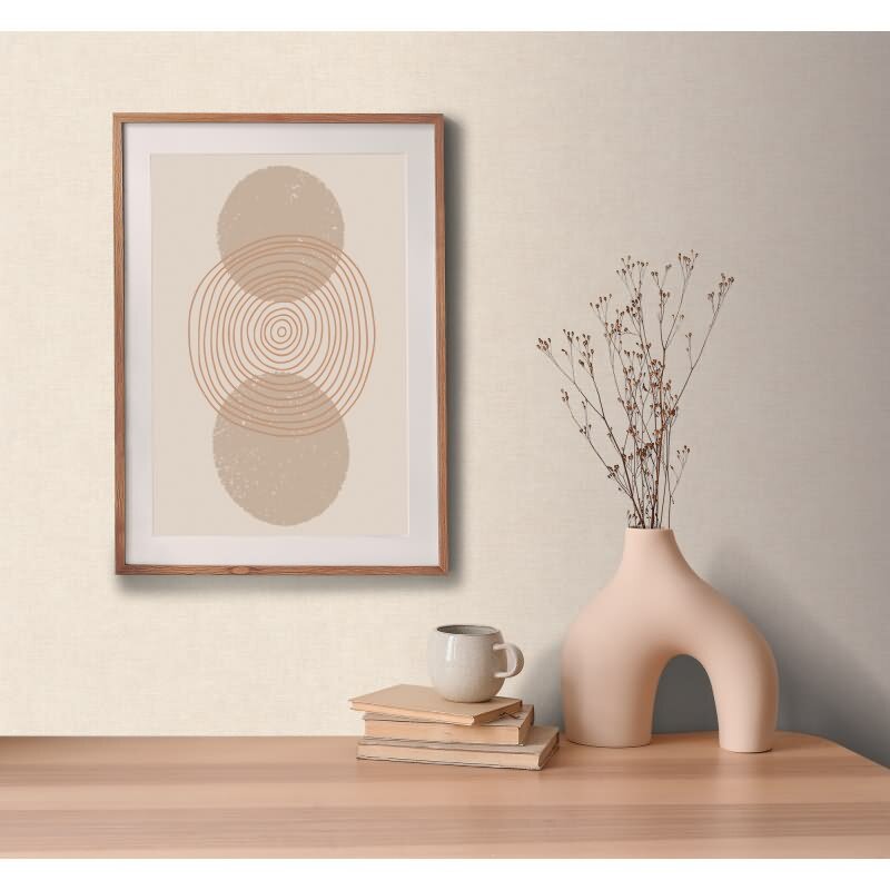 Strukturtapete Leinenoptik Beige Vliestapete mit feiner Stoffoptik (KG-171750)