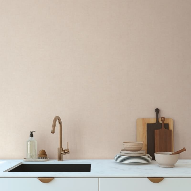 Strukturtapete Leinenoptik Beige Vliestapete mit feiner Stoffoptik (KG-171750)