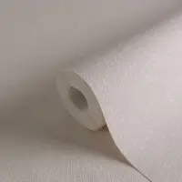 Strukturtapete Leinenoptik Beige Vliestapete mit feiner...