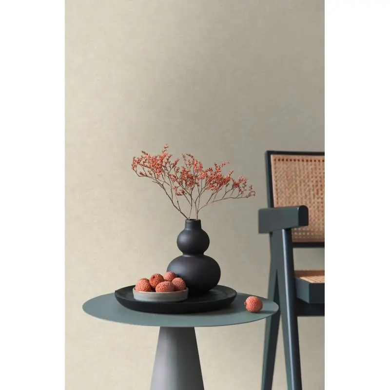 Struktur-Tapete Stoffoptik Hellbeige Vliestapete Leinenoptik (KG-171752)