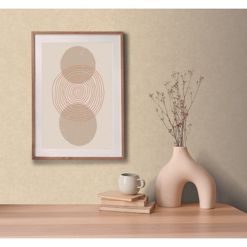 Strukturtapete Leinenoptik Beige Vliestapete Stoffoptik (KG-171753)