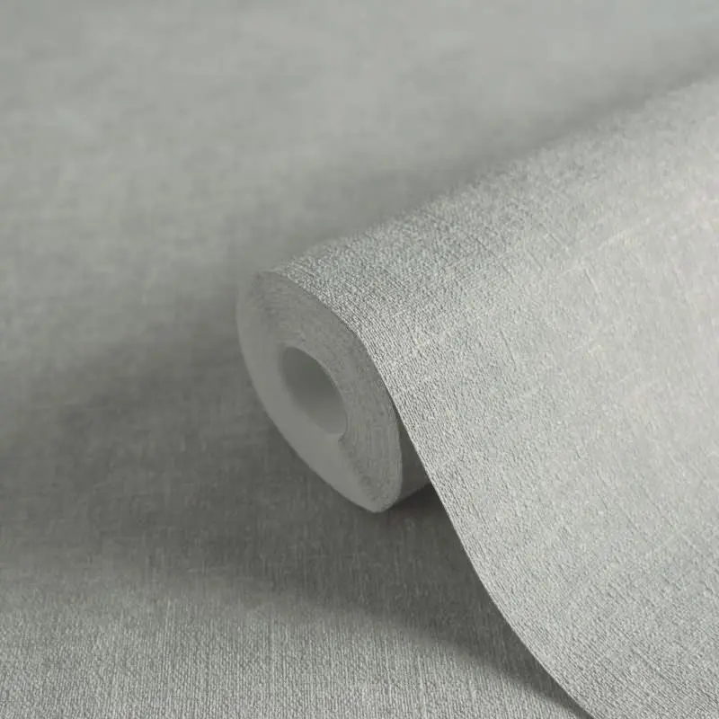 Uni-Tapete Leinenoptik Grau Einfarbige skandinavische Vliestapete (KG-171757)