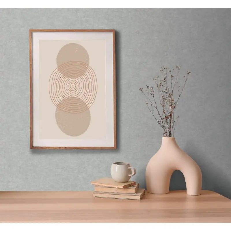 Uni-Tapete Leinenoptik Grau Einfarbige skandinavische Vliestapete (KG-171757)