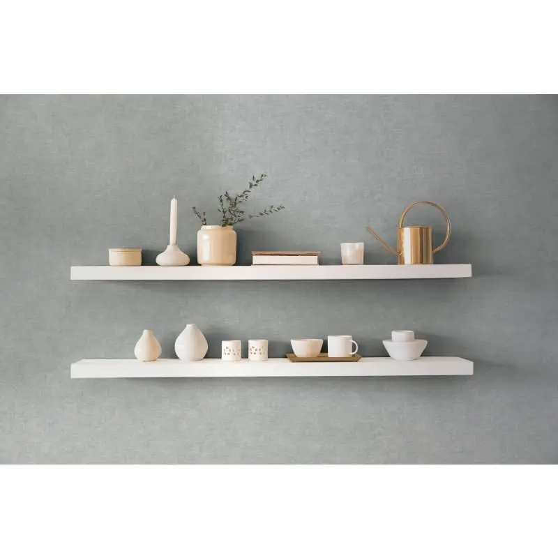 Uni-Tapete Leinenoptik Grau Einfarbige skandinavische Vliestapete (KG-171757)