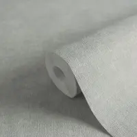 Uni-Tapete Leinenoptik Grau Einfarbige skandinavische...