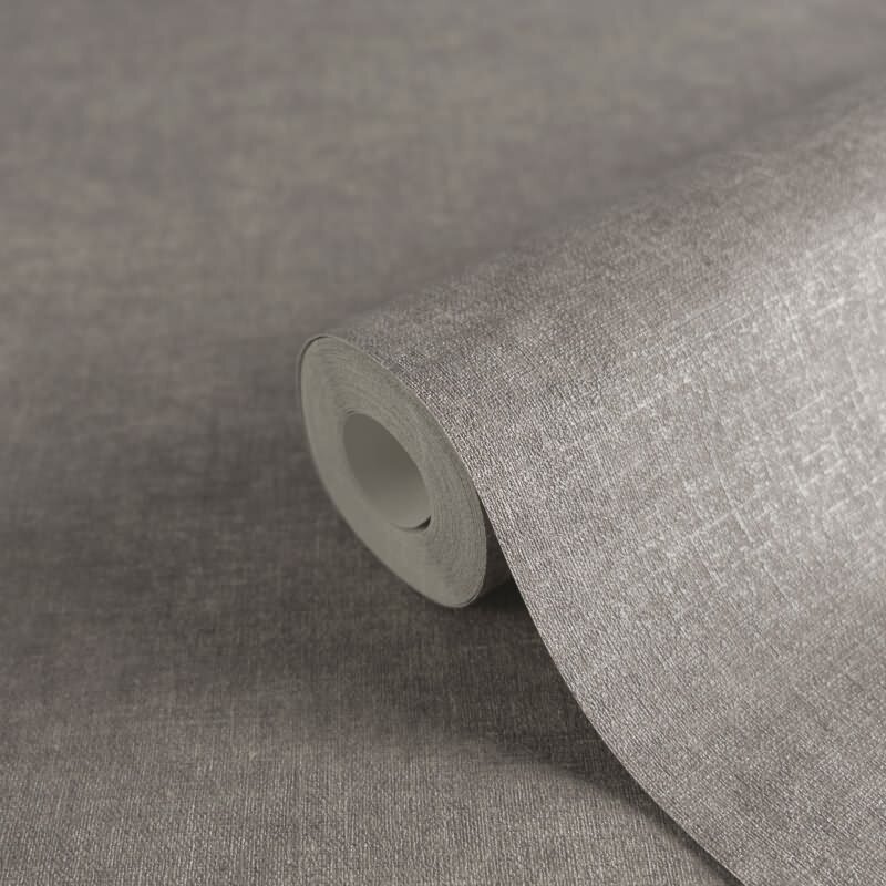 Uni-Tapete Stoffoptik Anthrazit Dunkle hochwertige moderne Vliestapete (KG-171758)