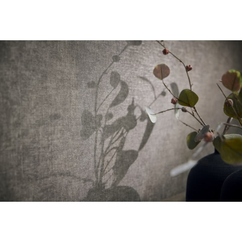 Uni-Tapete Stoffoptik Anthrazit Dunkle hochwertige moderne Vliestapete (KG-171758)